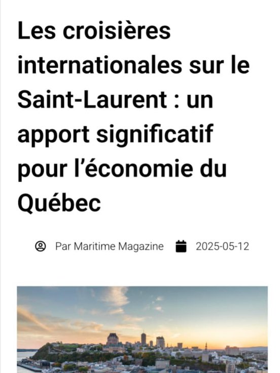 Croisière St-Laurent Maritime Magazine