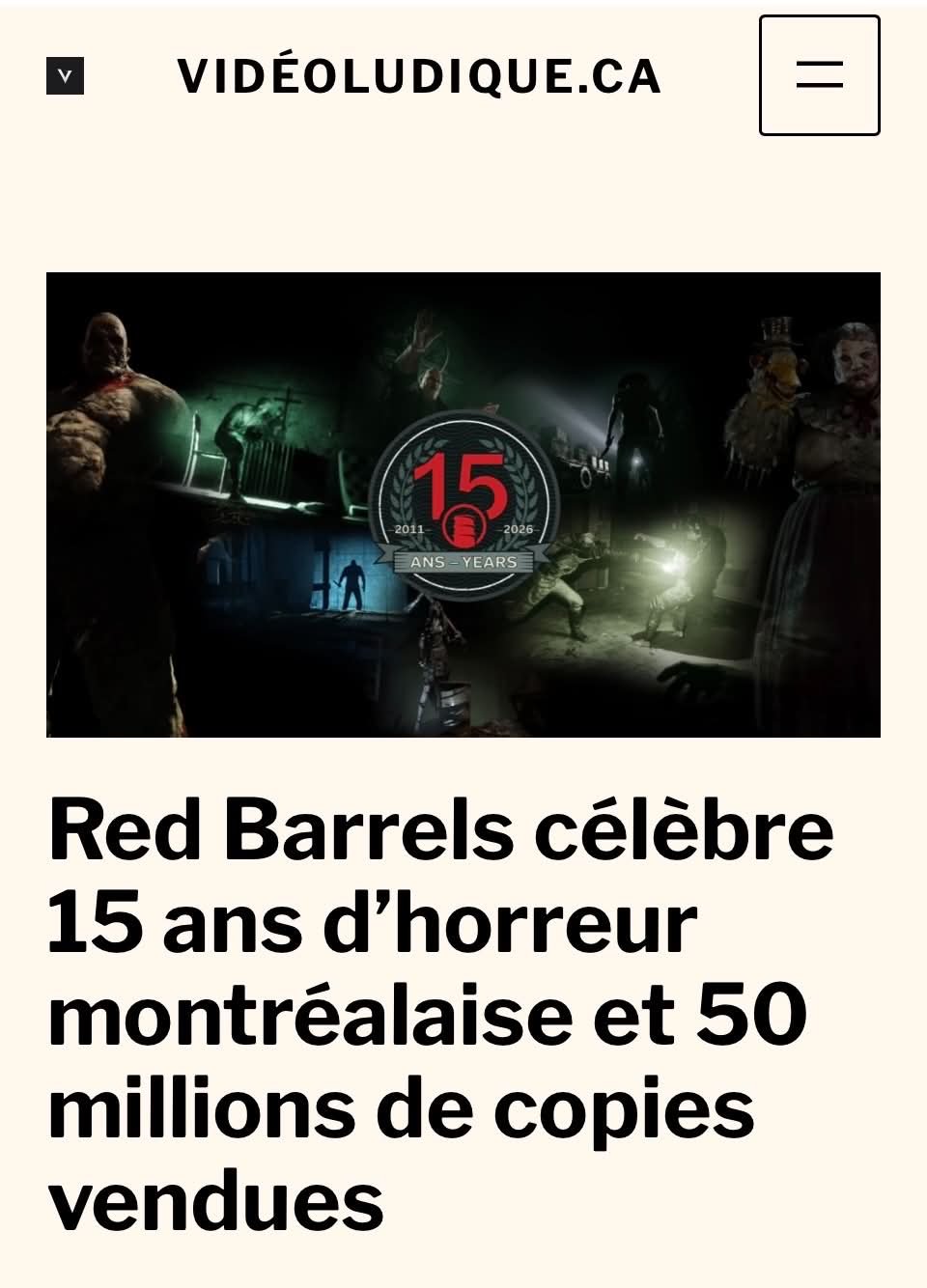 Red Barrels Vidéoludique